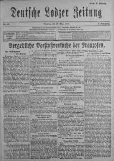 Deutsche Lodzer Zeitung 27 marzec 1917 nr 84