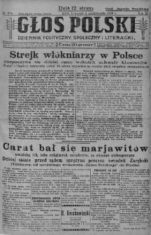 Głos Polski : dziennik polityczny, społeczny i literacki 4 październik 1928 nr 276