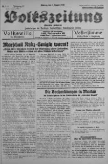 Volkszeitung 7 sierpień 1939 nr 216