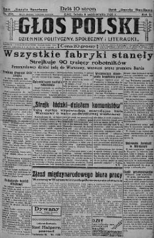 Głos Polski : dziennik polityczny, społeczny i literacki 6 październik 1928 nr 278