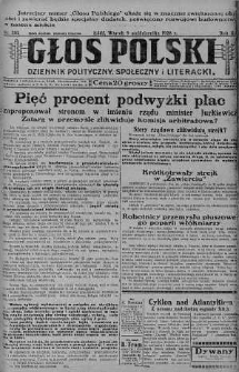 Głos Polski : dziennik polityczny, społeczny i literacki 9 październik 1928 nr 281