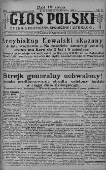 Głos Polski : dziennik polityczny, społeczny i literacki 12 październik 1928 nr 284