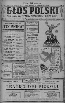 Głos Polski : dziennik polityczny, społeczny i literacki 14 październik 1928 nr 286
