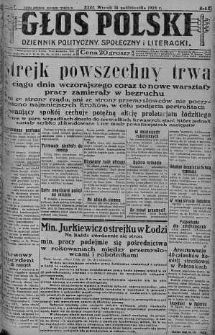 Głos Polski : dziennik polityczny, społeczny i literacki 16 październik 1928 nr 287