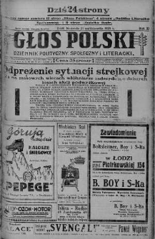 Głos Polski : dziennik polityczny, społeczny i literacki 21 październik 1928 nr 292