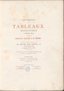 Catalogue de tableaux modernes de premier ordre composant l'importante collection de M. Defoer et dont la vente aura lieu à Paris 8 rue de Sèze (Galerie Georges Petit) le samedi 22 Mai 1886 à 3 heures, par le ministère de Me Paul Chevallier, commissaire priseur, assisté de Me Georges Petit, expert.