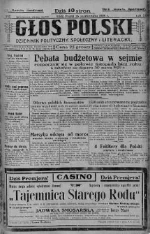 Głos Polski : dziennik polityczny, społeczny i literacki 26 październik 1928 nr 297