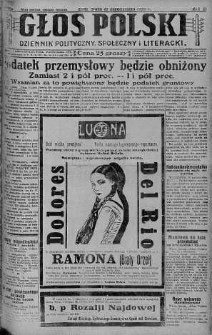 Głos Polski : dziennik polityczny, społeczny i literacki 31 październik 1928 nr 302