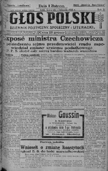 Głos Polski : dziennik polityczny, społeczny i literacki 1 listopad 1928 nr 303