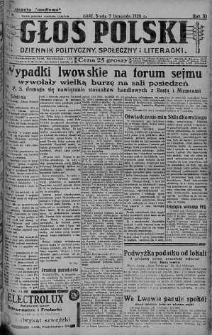 Głos Polski : dziennik polityczny, społeczny i literacki 7 listopad 1928 nr 309