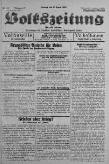 Volkszeitung 20 sierpień 1939 nr 229
