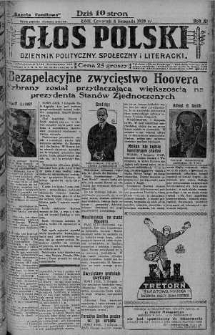 Głos Polski : dziennik polityczny, społeczny i literacki 8 listopad 1928 nr 310