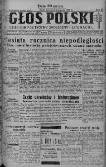 Głos Polski : dziennik polityczny, społeczny i literacki 10 listopad 1928 nr 312