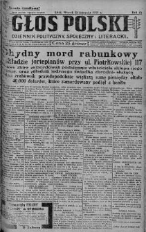 Głos Polski : dziennik polityczny, społeczny i literacki 13 listopad 1928 nr 315